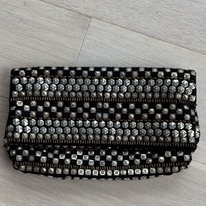 Banana Republic Gold and Silver Studded Clutch